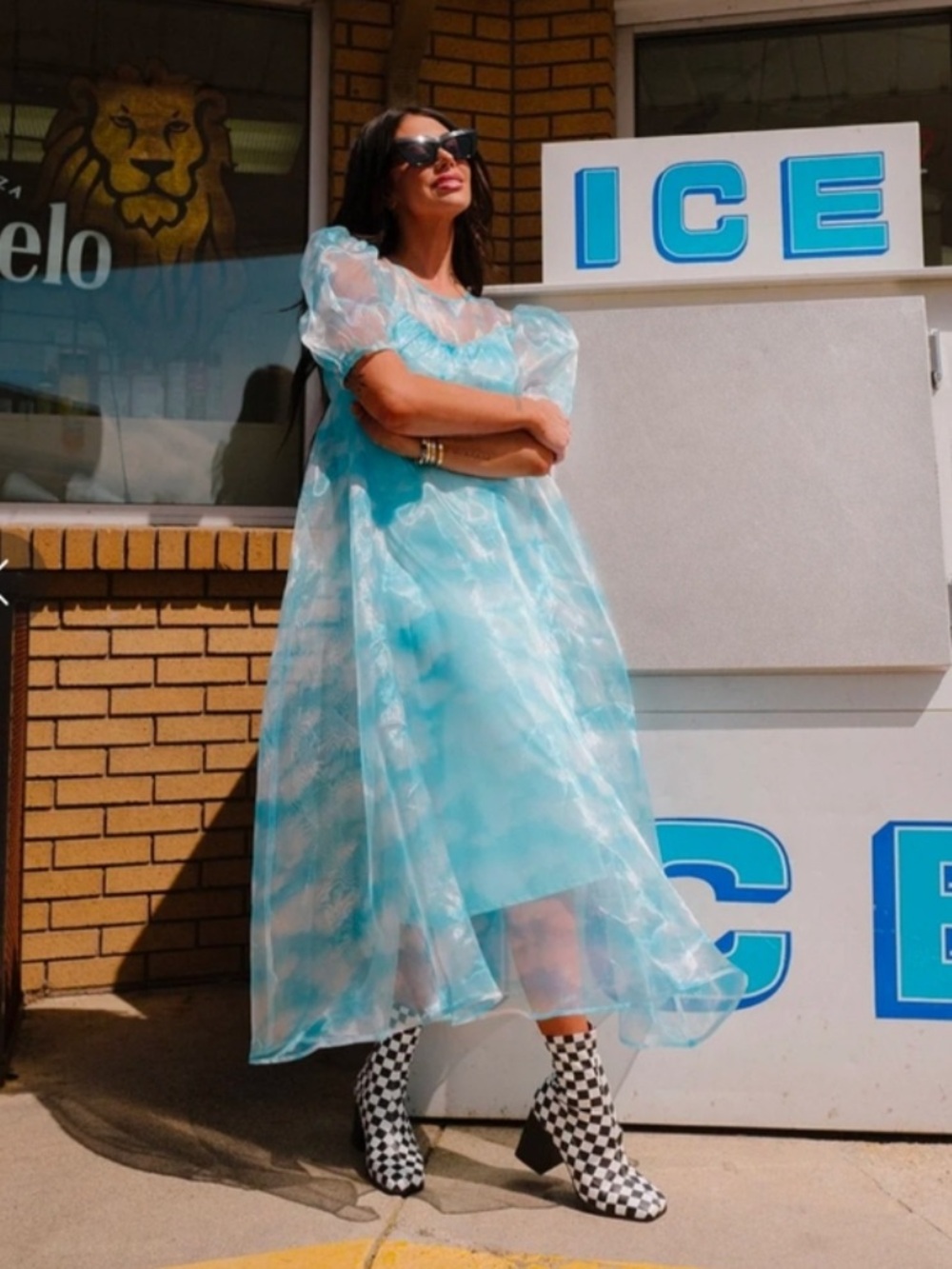 Dressed in Lala Cloud Star Energy Organza Puff Sleeve Dress - Picture 5 of 12